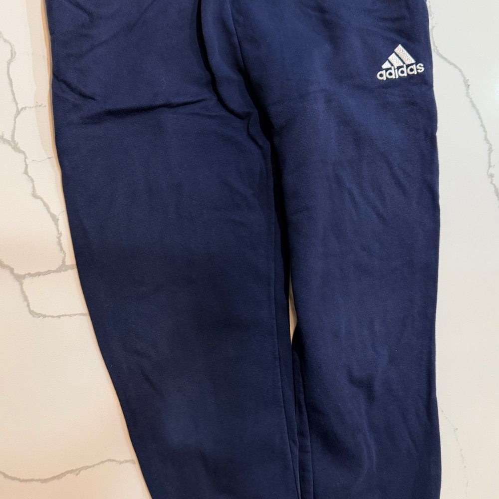 adidas Navy Blue Junior Joggers with Logo